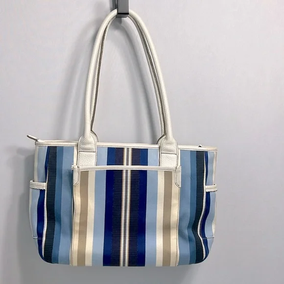 Brighton Cruz Nave/Blue/Tan/Cream Tote Bag - Picture 5 of 16
